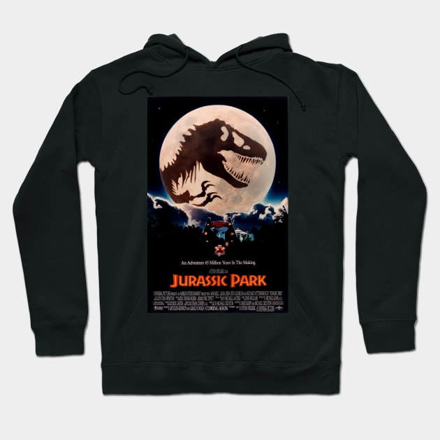 Jurassic park retro art Hoodie by SAN ART STUDIO 